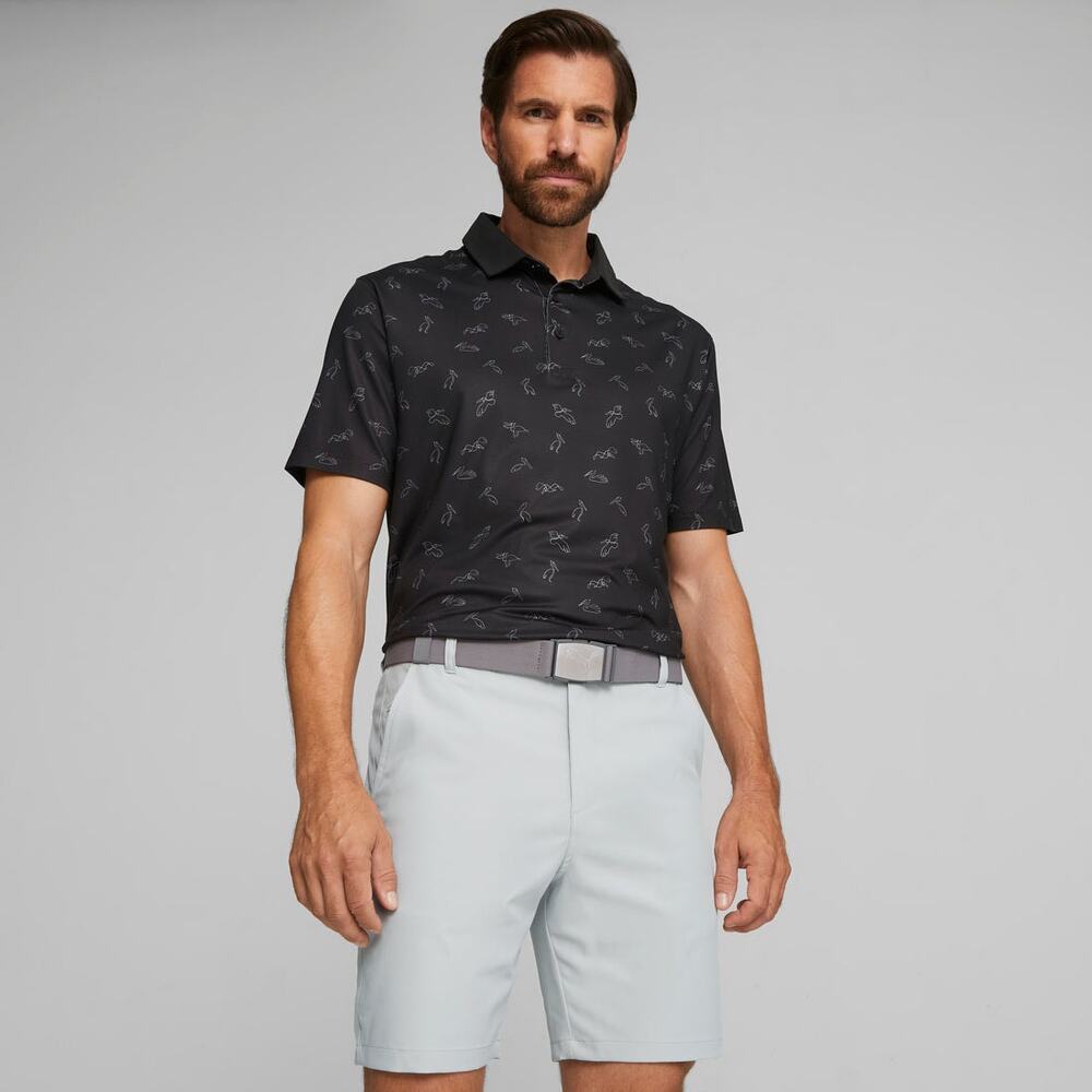 Puma Men's XL Cloudspun Echo Golf Polo Black